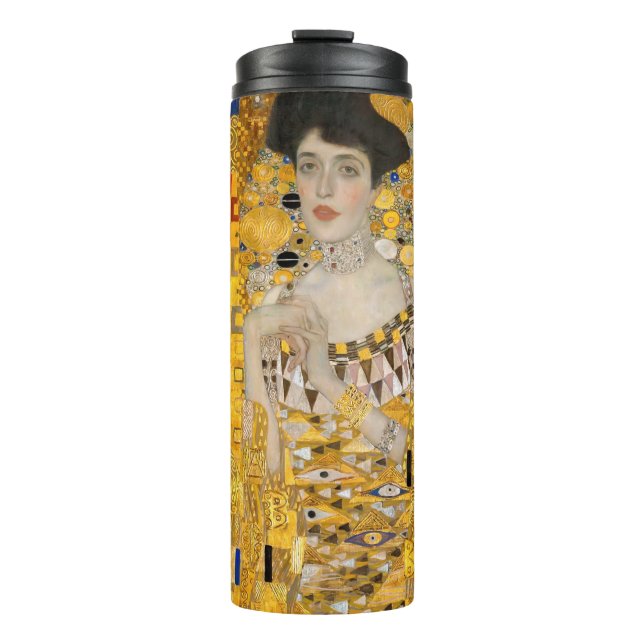 Garrafa Térmica Gustav Klimt - Retrato de Adele Bloch-Bauer I (Frente)