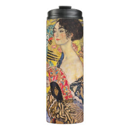 Garrafa Térmica Gustav Klimt - Senhora com ventilador