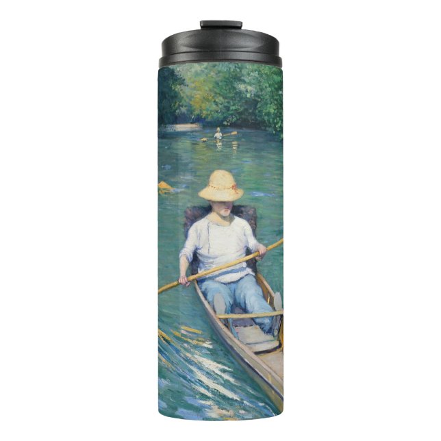 Garrafa Térmica Gustave Caillebotte - Barcos no Yerres (Frente)