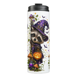 Garrafa Térmica Halloween Assustador, Mapache Espiando