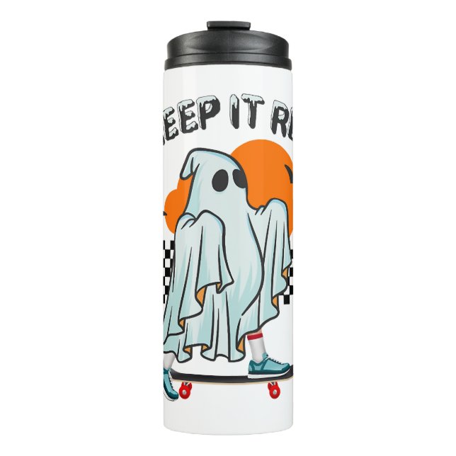 Garrafa Térmica Halloween Creep It Real Funny Ghost Halloween (Frente)
