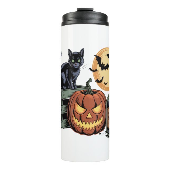 Garrafa Térmica Halloween de abelha de abóbora (Frente)