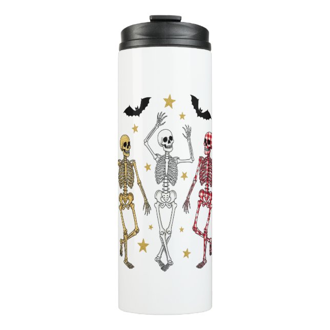 Garrafa Térmica Halloween de Skeleton Dançante (Frente)