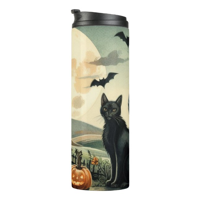 Garrafa Térmica Halloween/outono/Outono/Abóbora/gato (Rotação à direita)