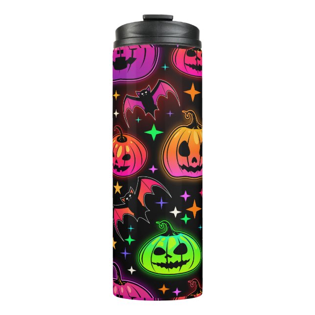 Garrafa Térmica Halloween Pumpkin Tumbler Wrap Design (Frente)