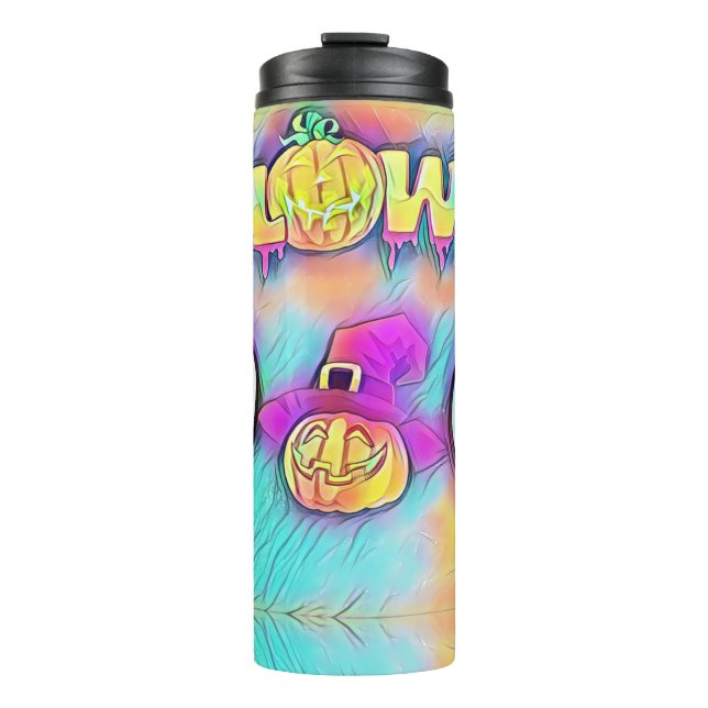 Garrafa Térmica Halloween Pumpkins e Ghost (Frente)