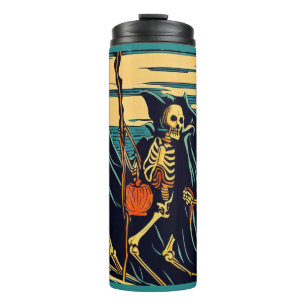 Garrafa Térmica Halloween - Skeletons Woodcut 3