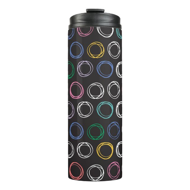 Garrafa Térmica Hand drawn pattern with brushed lines seamless pat (Frente)