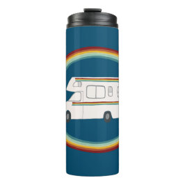 Garrafa Térmica Happy Camper Rainbows RV Whimsical Motorhome RV