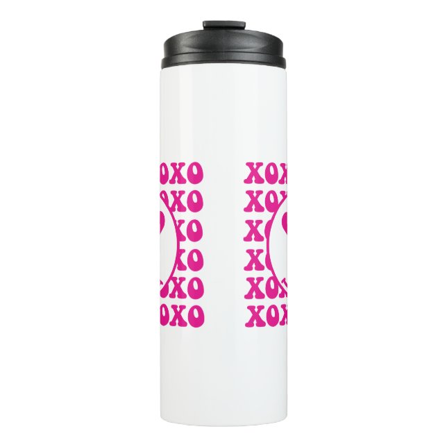 Garrafa Térmica Happy Face, xoxo, valentine, custom mug, cup (Frente)
