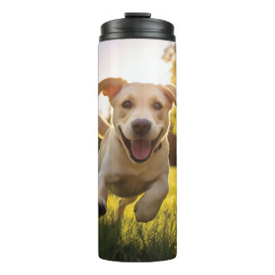 Garrafa Térmica Happy Labrador Puppy em execução