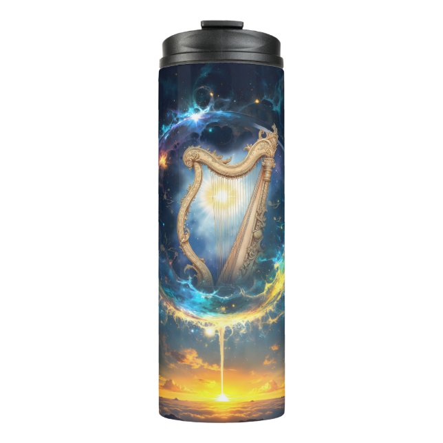 Garrafa Térmica Harpa Celestial dos Céus Lunares.  (Frente)