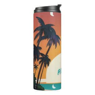 Garrafa Térmica Havaiano/Aloha/Tropical/praia