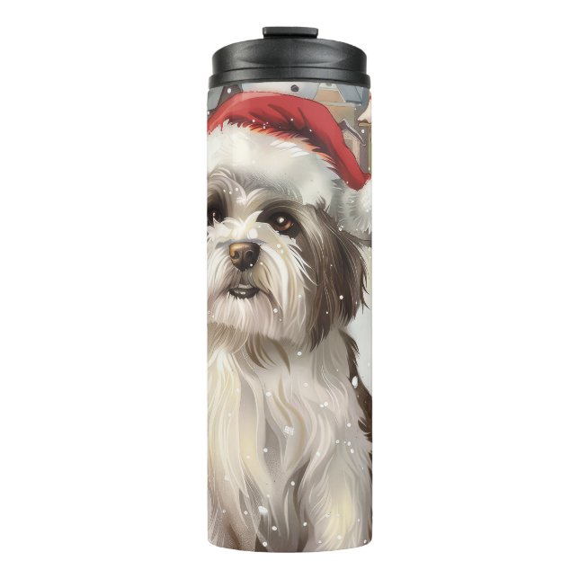 Garrafa Térmica Havanese Winter Wonderland Christmas Joy (Frente)
