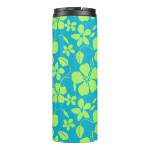 GARRAFA TÉRMICA HAWAIIANO HULA (HIBISCUS) TEAL LIME