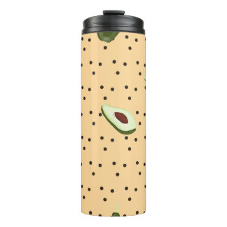 Garrafa Térmica Healthy foods. Seamless avocado pattern,  avocado 