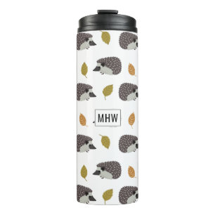 Garrafa Térmica Hedgehog Patterno monograma personalizado tumbler
