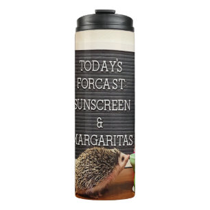 Garrafa Térmica Hedgehog Sunscreen e Margaritas