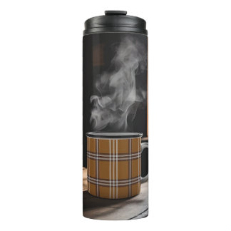 Garrafa Térmica Herança Herança de Mug de Café xadrez Autumn Steam