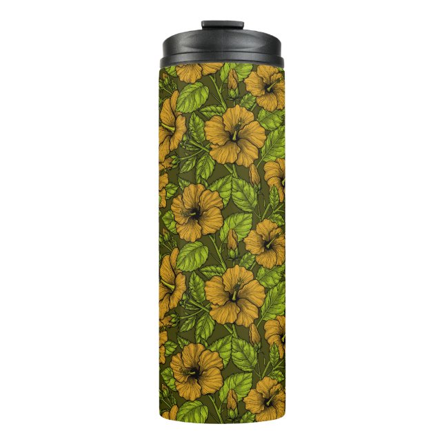 Garrafa Térmica hibisco amarelo (Frente)