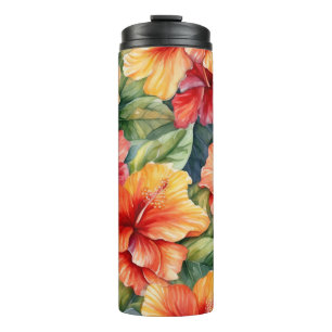 GARRAFA TÉRMICA HIBISCUS TROPICAL DA COR DA ÁGUA VERMELHA DO PINO