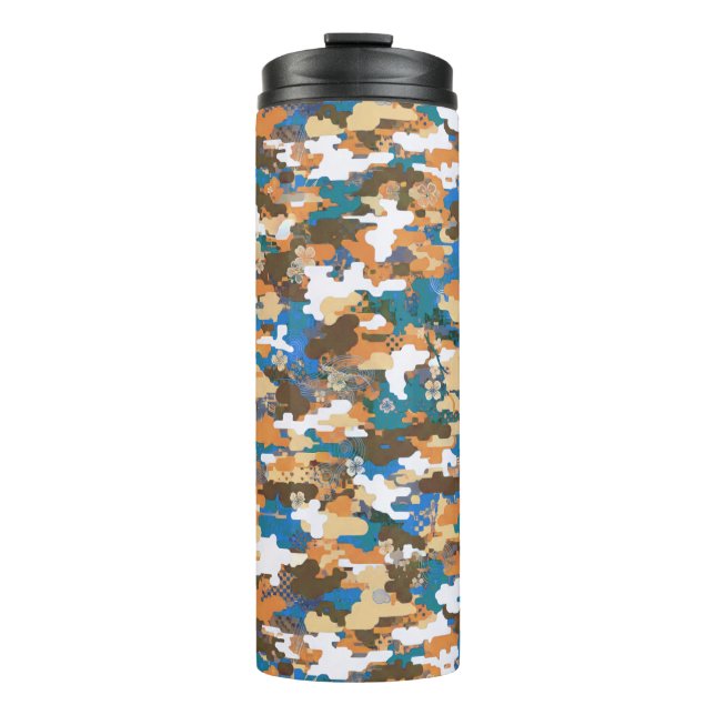 Garrafa Térmica High-contrast Urban Digital Camouflage Pattern  (Frente)