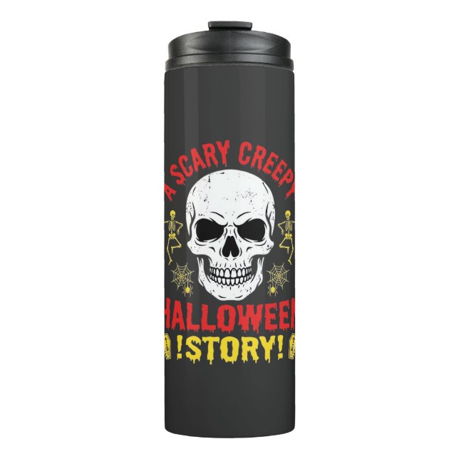 Garrafa Térmica História de Halloween Assustadora e Sinistra de Cr (Frente)
