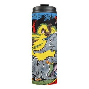 Garrafa Térmica Histórias em quadrinhos De Vintage De Elefante Ani