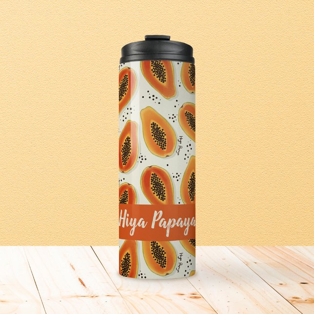 Garrafa Térmica Hiya Papaya Pattern (Hiya Papaya Thermal Tumbler)