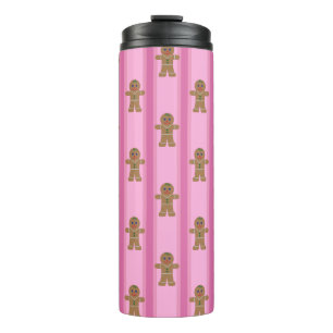 Garrafa Térmica Homem de Gengibre Rosa, Divertido e Rico