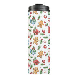 Garrafa Térmica Homem-pão de Natal bonito