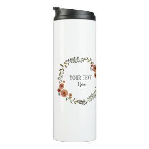 Garrafa Térmica Homemade Cookie Cake Vintage Artesanato Floral Wre