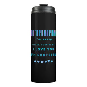 Garrafa Térmica Ho'oponopono Healing Mantra - Azul Claro Espiritua