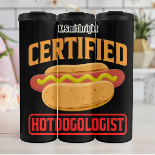 Garrafa Térmica Hotdogologista certificado Design de Gráfico Engra