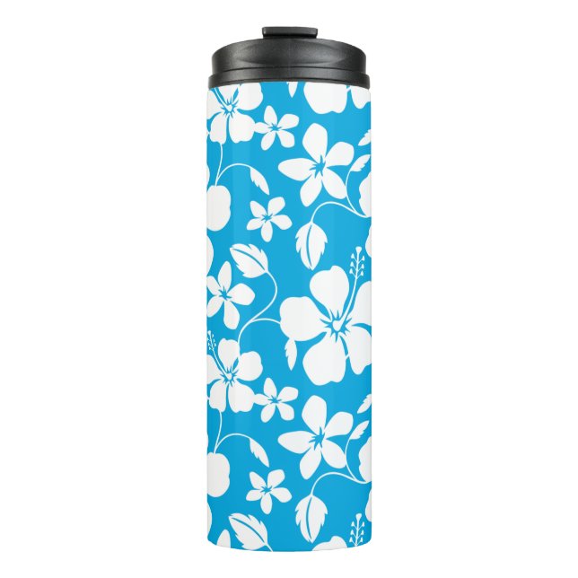GARRAFA TÉRMICA  HULA HAVAIANA (HIBÍSCO) AZUL (Frente)