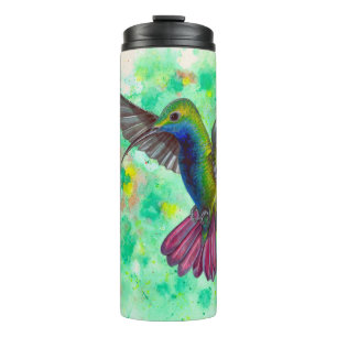 Garrafa Térmica Hummingbird - pintura acrílica