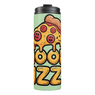 Garrafa Térmica Humor: Pizza - Fatia de Cartoons Divertidos com Fe