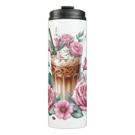 Garrafa Térmica Iced Coffee & Butterfly Floral Art