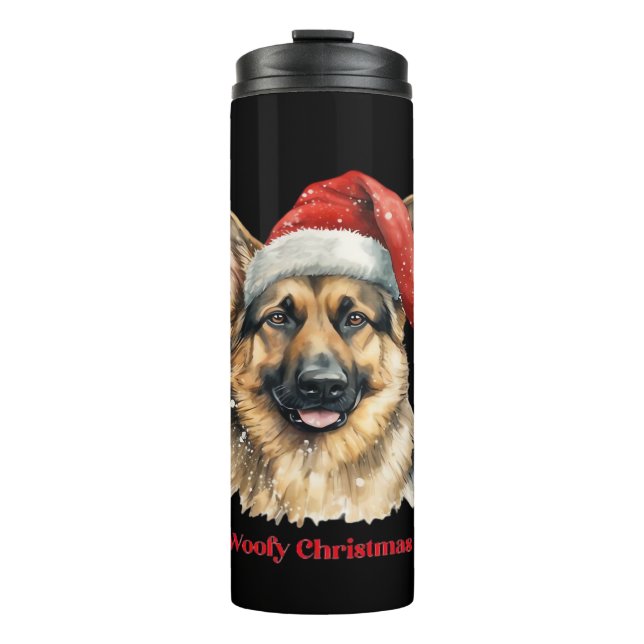Garrafa Térmica Idéias de presentes de Natal para cães Pastor Alem (Frente)