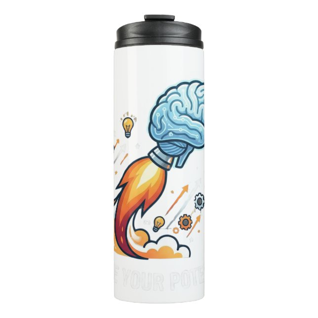 Garrafa Térmica Ignite Your Potential Rocket Brain Motivational Gr (Frente)