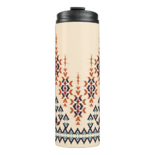 Garrafa Térmica Ikat étnico abstrato bela arte. Ikat perfeito 