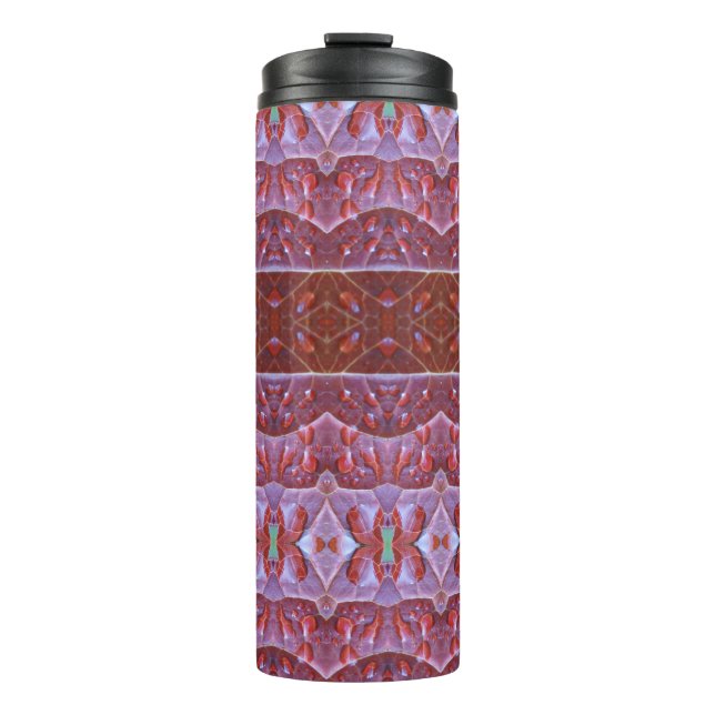 Garrafa Térmica Ikat Folha de Bronze (Frente)