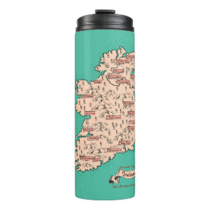 Garrafa Térmica Illustrated Travel map of Ireland