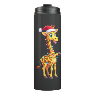 Garrafa Térmica Iluminação de Natal Girafa Piada de Natal Girafa R