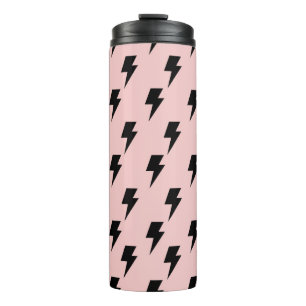 Garrafa Térmica Iluminação Preta - Rosa, Iluminante Y2K - Hidrataç