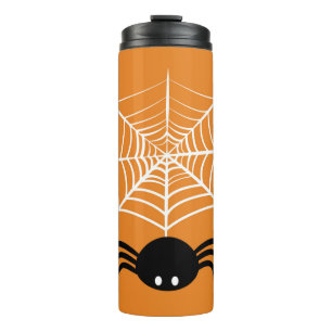 Garrafa Térmica Ilustração Assustadora de Aranha de Halloween
