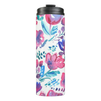 Garrafa Térmica ilustração com desenho de mão rústica floral estil