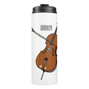 Garrafa Térmica Ilustração de desenho animado Cello