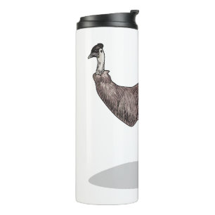 Garrafa Térmica Ilustração de desenho animado de aves da Emu