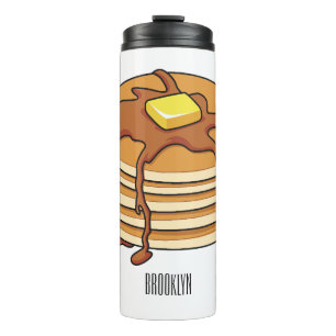 Garrafa Térmica Ilustração de desenho animado de Pancake